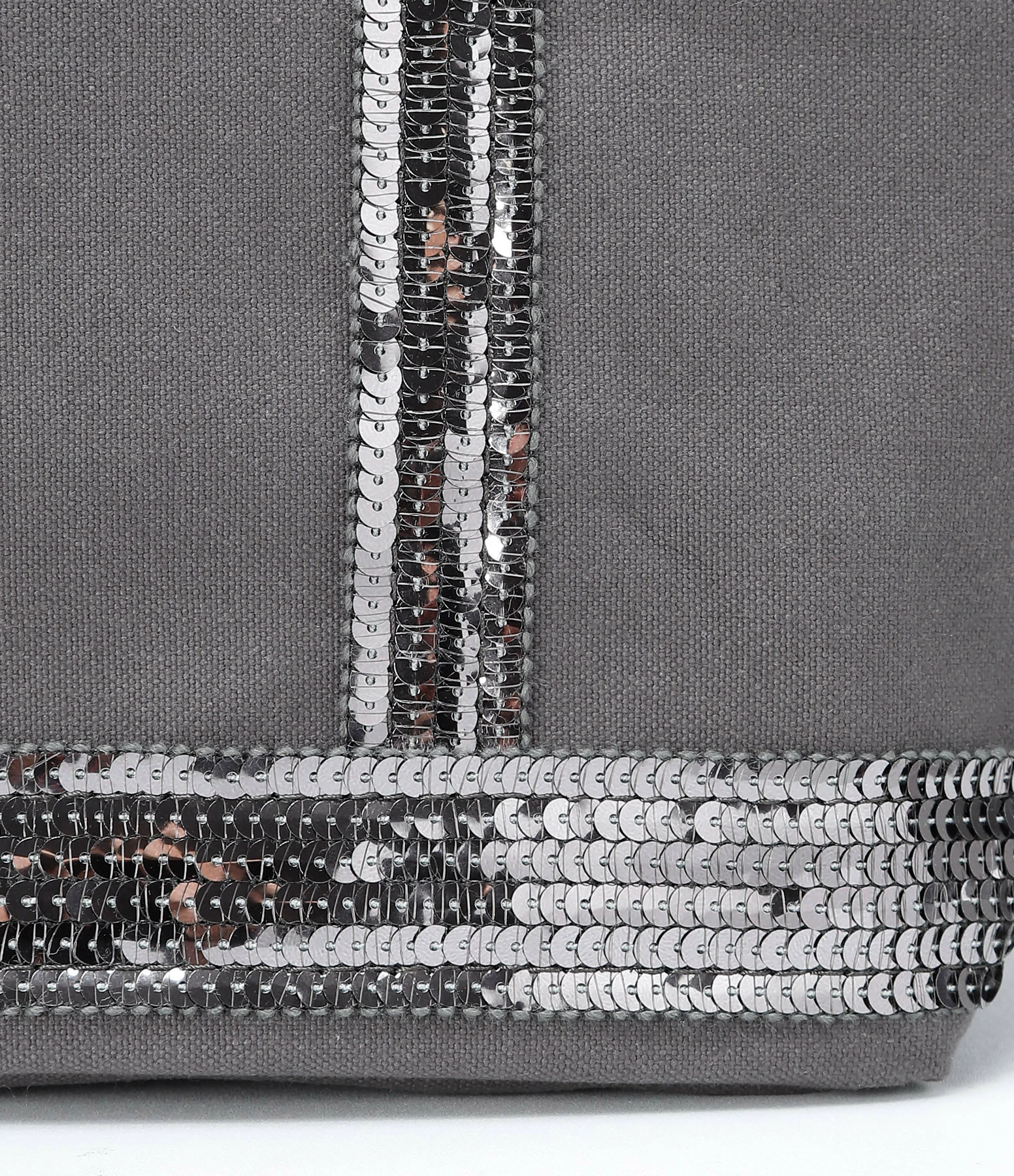 VANESSA BRUNO Cabas M Coton Anthracite 5 VANESSA BRUNO Cabas M Coton Anthracite – Image 3