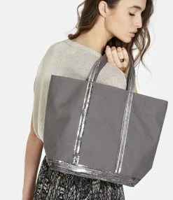 VANESSA BRUNO Cabas M Coton Anthracite 10 VANESSA BRUNO Cabas M Coton Anthracite -jerome dreyfuss shop unnamed file 445