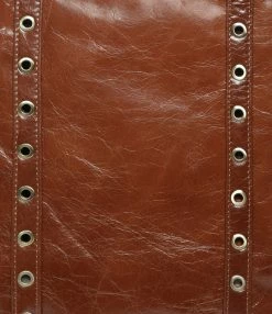 VANESSA BRUNO Cabas M Cuir Vachette Œillets Havane -jerome dreyfuss shop unnamed file 470