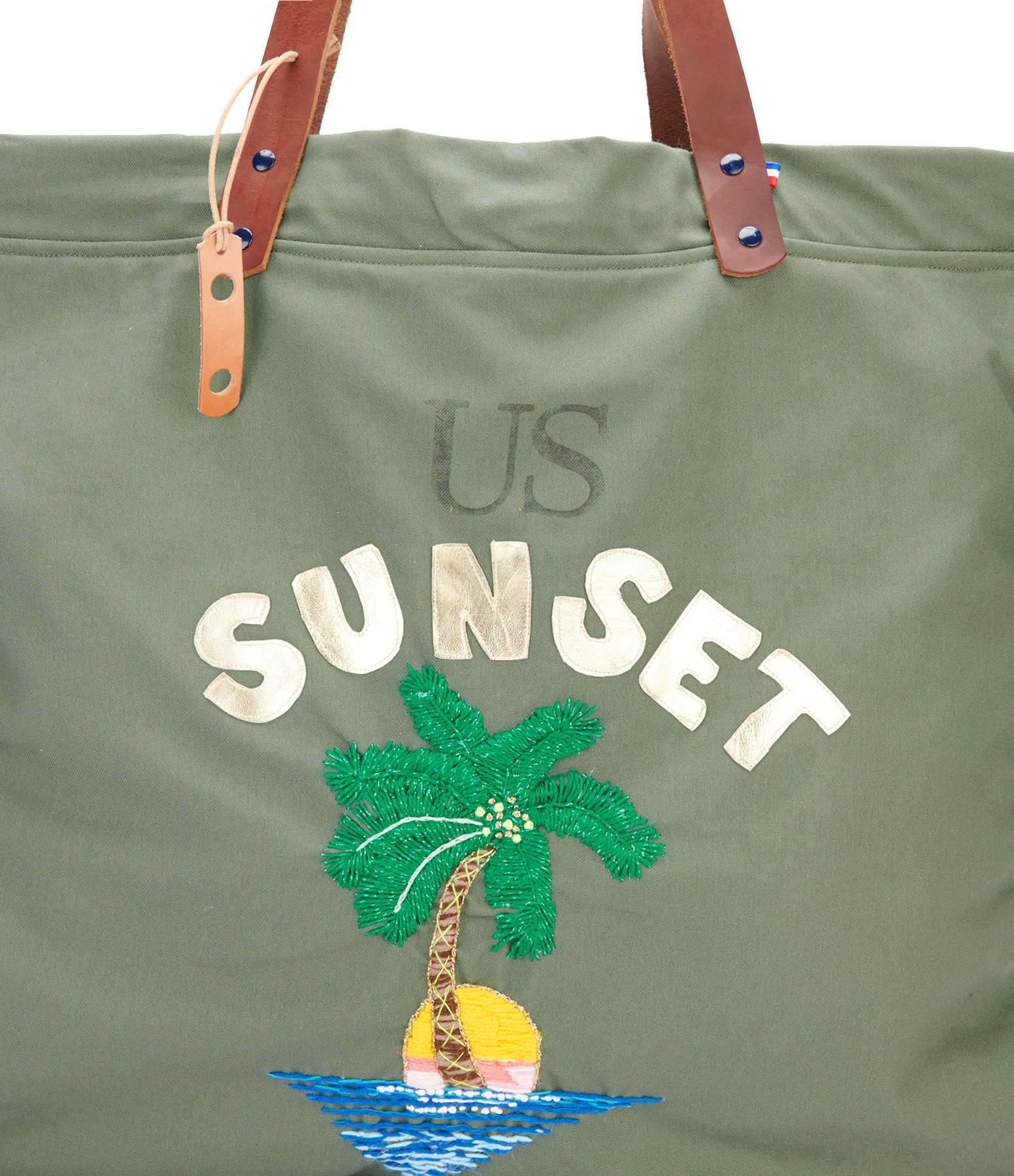 AEP + Sac Blancka Sunset Palm Coton Kaki 5 AEP + Sac Blancka Sunset Palm Coton Kaki – Image 3