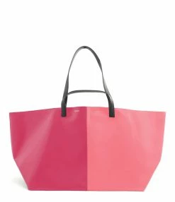 CAHU Cabas Pratique L Toile Rose