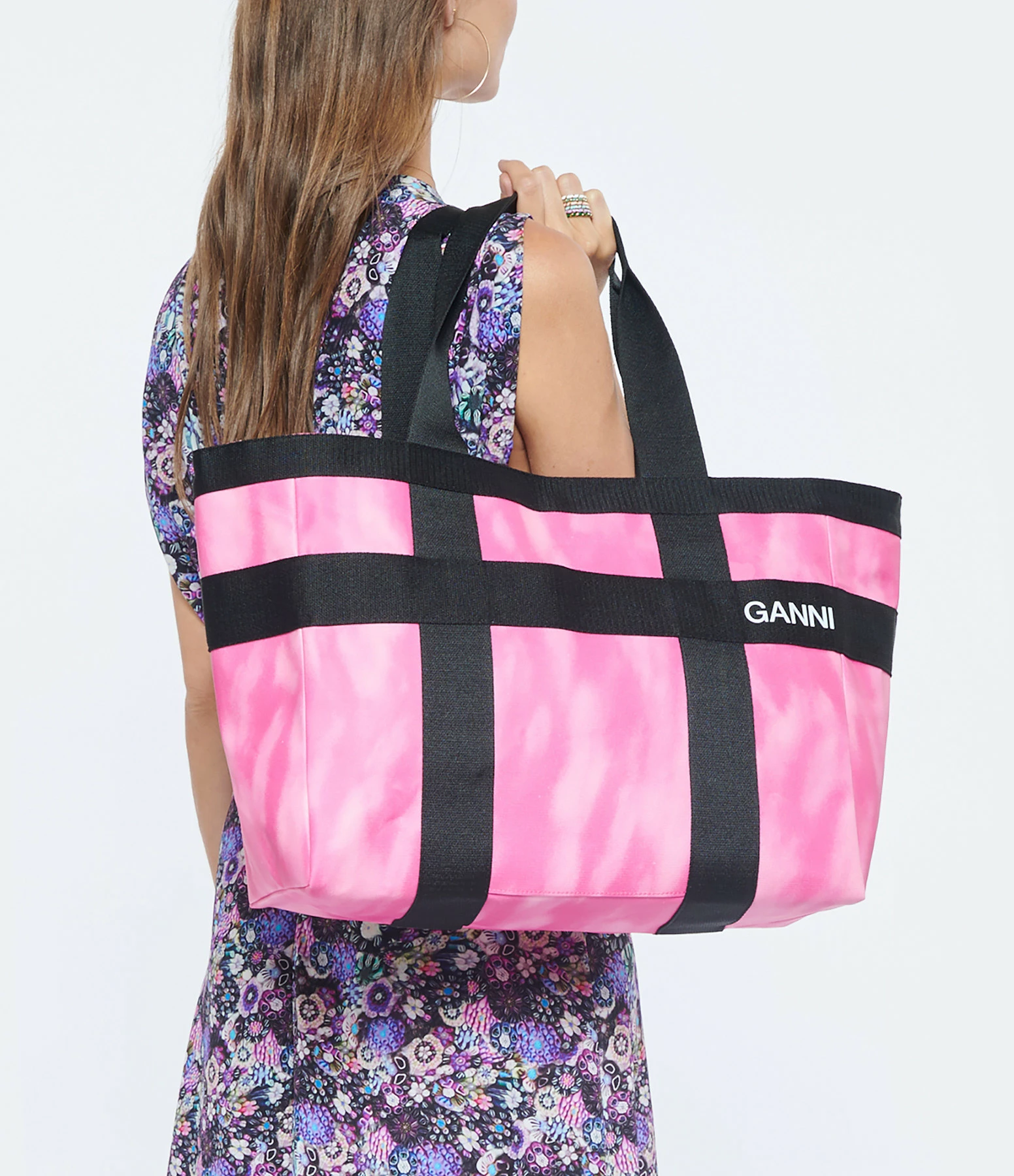 GANNI Cabas Canvas Rose 7 GANNI Cabas Canvas Rose – Image 5