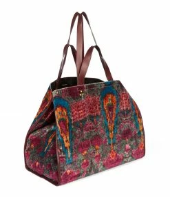 Alternative view of JEROME DREYFUSS Cabas Léon L Velours Imprimé Ikat, Capsule Velours