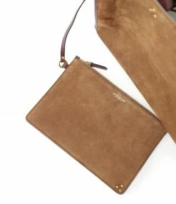 JEROME DREYFUSS Cabas Léon M Cuir Suédé Tabac -jerome dreyfuss shop unnamed file 537