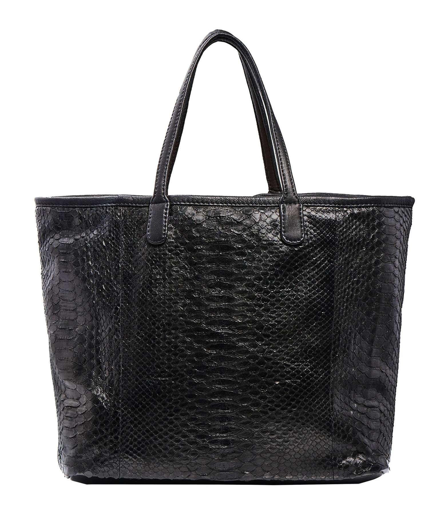 CLARIS VIROT Cabas Marny Python Noir 3 CLARIS VIROT Cabas Marny Python Noir