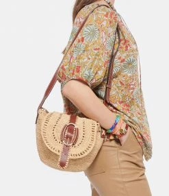 VANESSA BRUNO Panier PM Raphia Cognac 13 VANESSA BRUNO Panier PM Raphia Cognac -jerome dreyfuss shop unnamed file 56