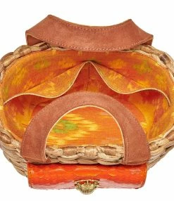 Alternative view of CLARIS VIROT Panier Joe Cuir Orange