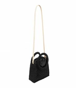 Alternative view of MIZELE Cabas Fish Net Small Lurex Noir