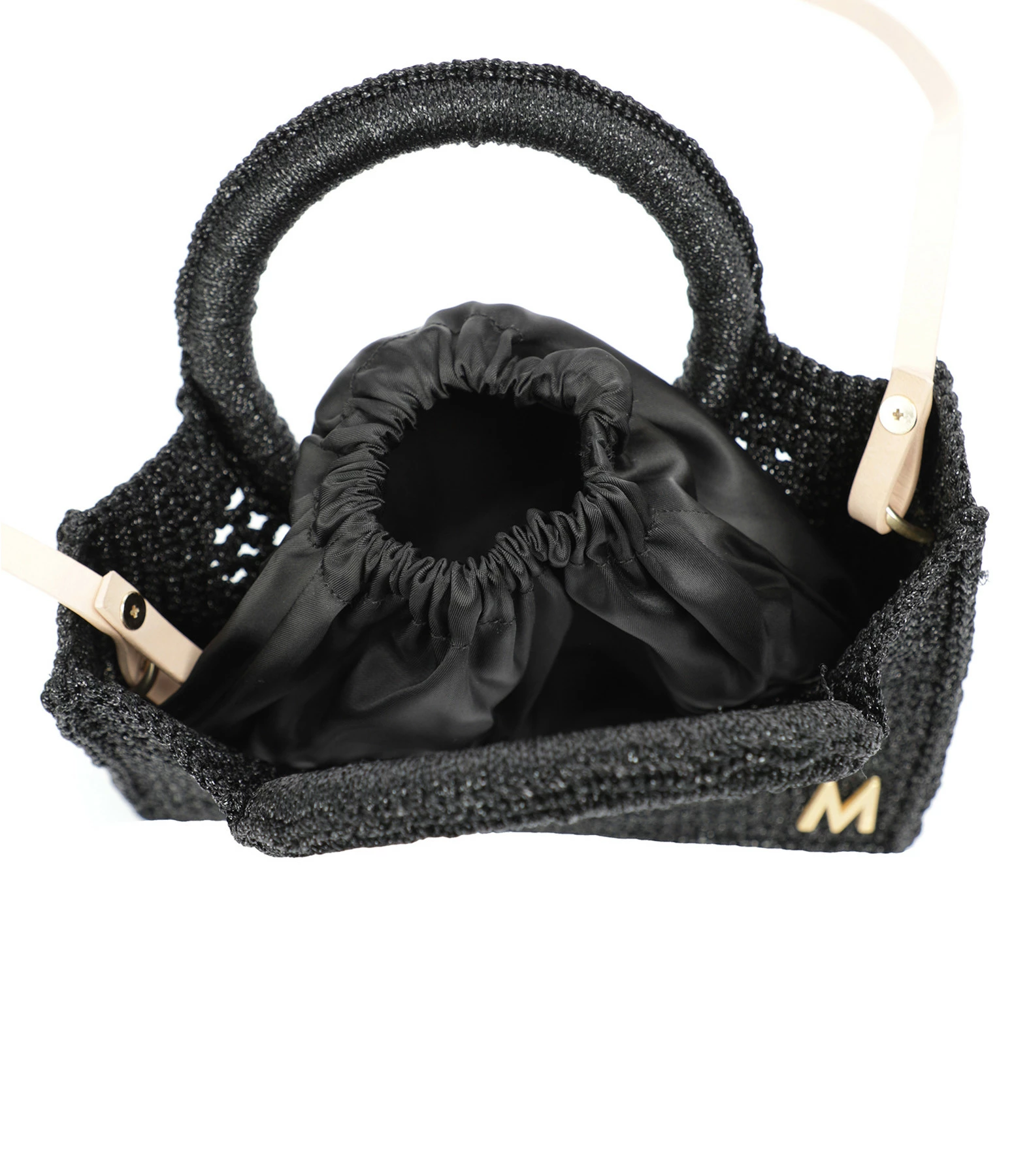 MIZELE Cabas Fish Net Small Lurex Noir 5 MIZELE Cabas Fish Net Small Lurex Noir – Image 3