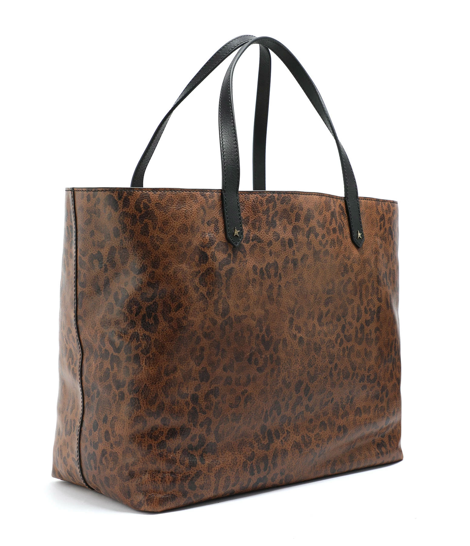 GOLDEN GOOSE Cabas Pasadena Cuir Léopard Marron 4 GOLDEN GOOSE Cabas Pasadena Cuir Léopard Marron – Image 2