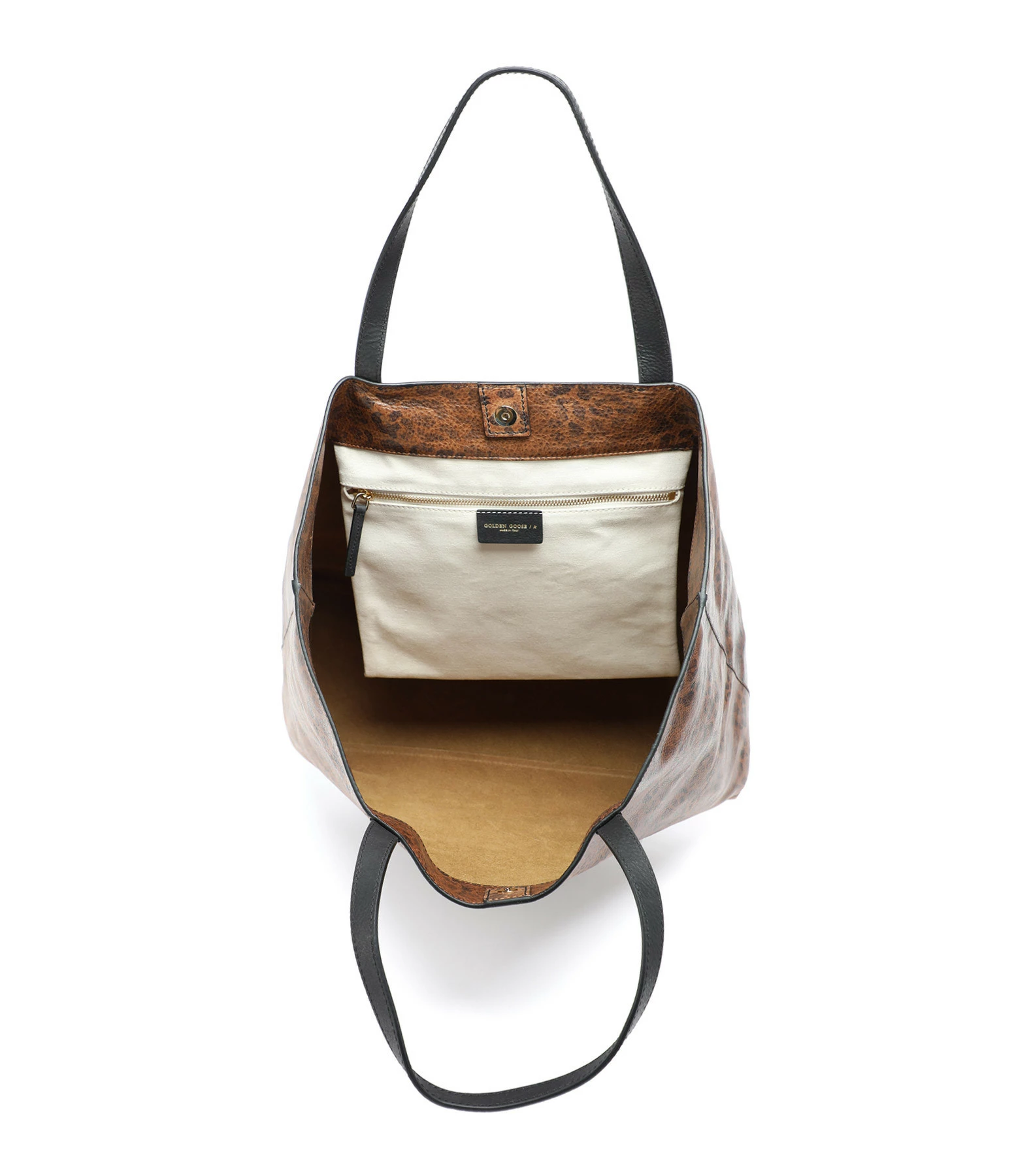 GOLDEN GOOSE Cabas Pasadena Cuir Léopard Marron 5 GOLDEN GOOSE Cabas Pasadena Cuir Léopard Marron – Image 3