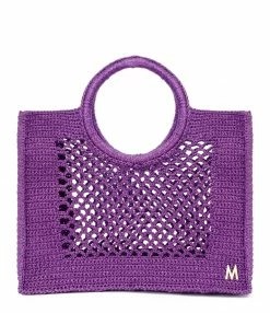 MIZELE Cabas Fish Net Medium Lurex Violet