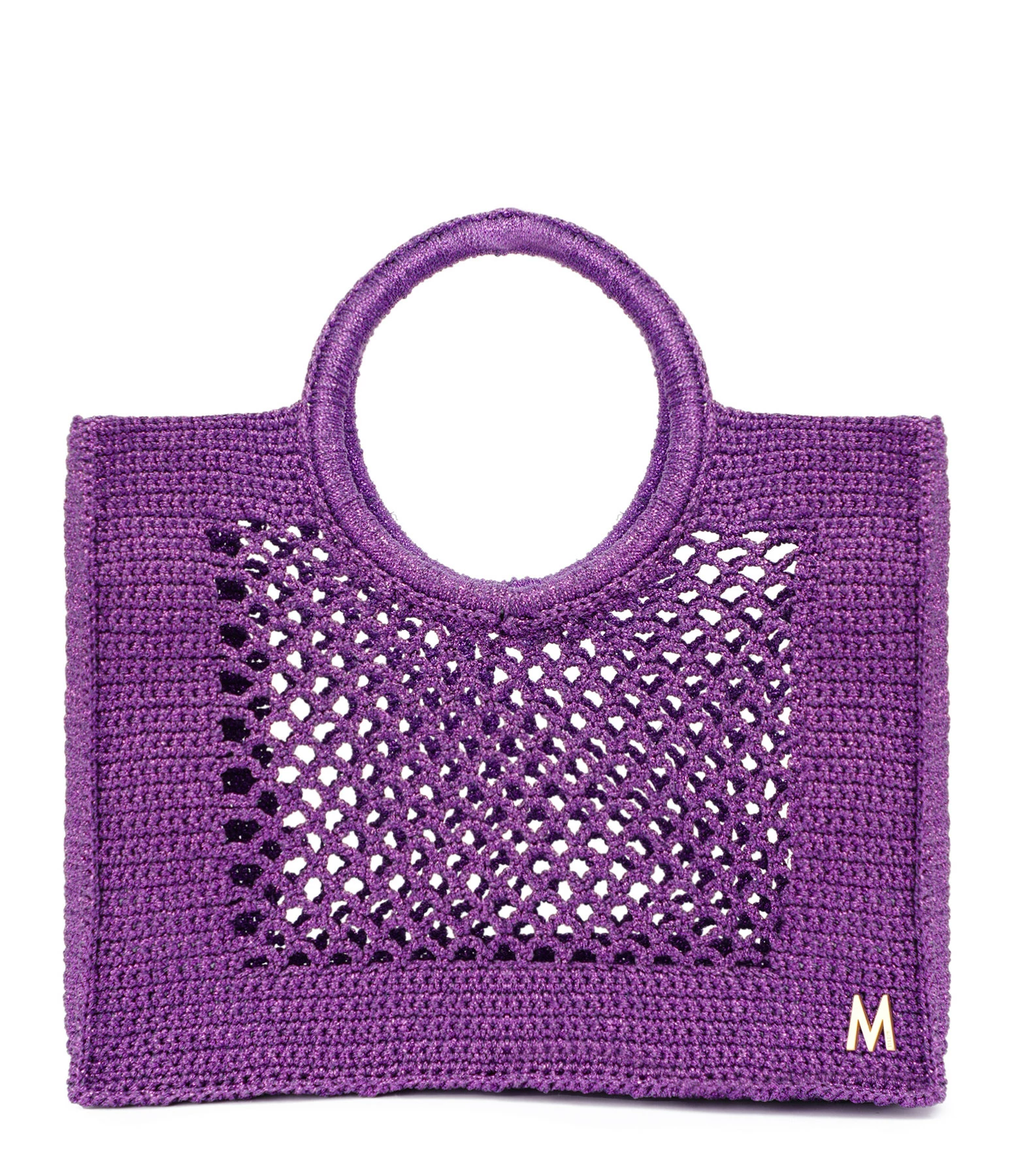 MIZELE Cabas Fish Net Medium Lurex Violet 3 MIZELE Cabas Fish Net Medium Lurex Violet