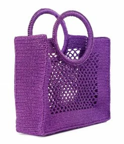 Alternative view of MIZELE Cabas Fish Net Medium Lurex Violet