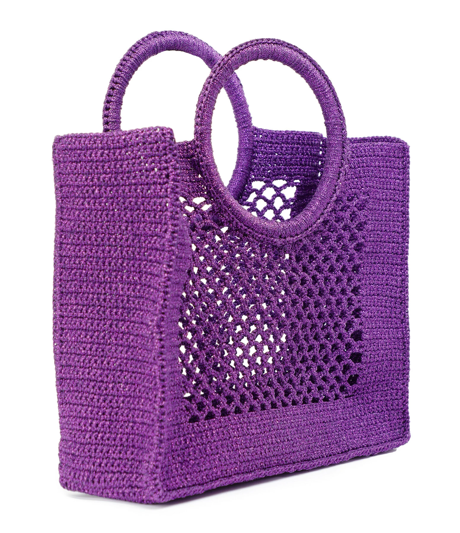 MIZELE Cabas Fish Net Medium Lurex Violet 4 MIZELE Cabas Fish Net Medium Lurex Violet – Image 2