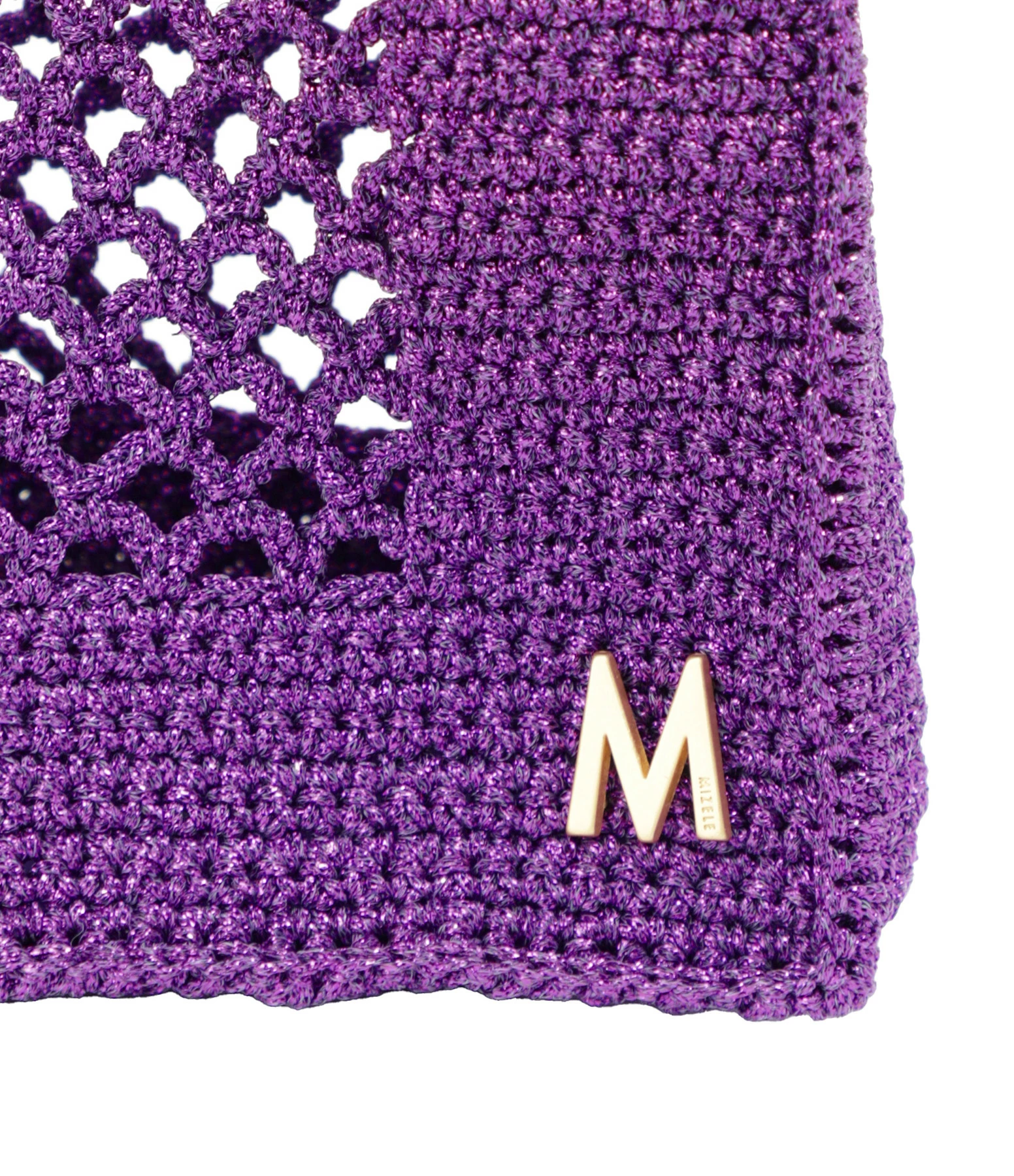 MIZELE Cabas Fish Net Medium Lurex Violet 6 MIZELE Cabas Fish Net Medium Lurex Violet – Image 4