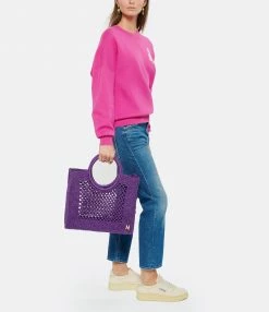 MIZELE Cabas Fish Net Medium Lurex Violet 13 MIZELE Cabas Fish Net Medium Lurex Violet -jerome dreyfuss shop unnamed file 675