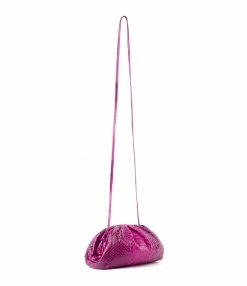 Alternative view of SISTA PARIS Sac Baby Uniq Cuir Souple Python Pink Devil