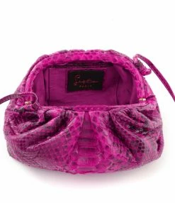 SISTA PARIS Sac Baby Uniq Cuir Souple Python Pink Devil -jerome dreyfuss shop unnamed file 696