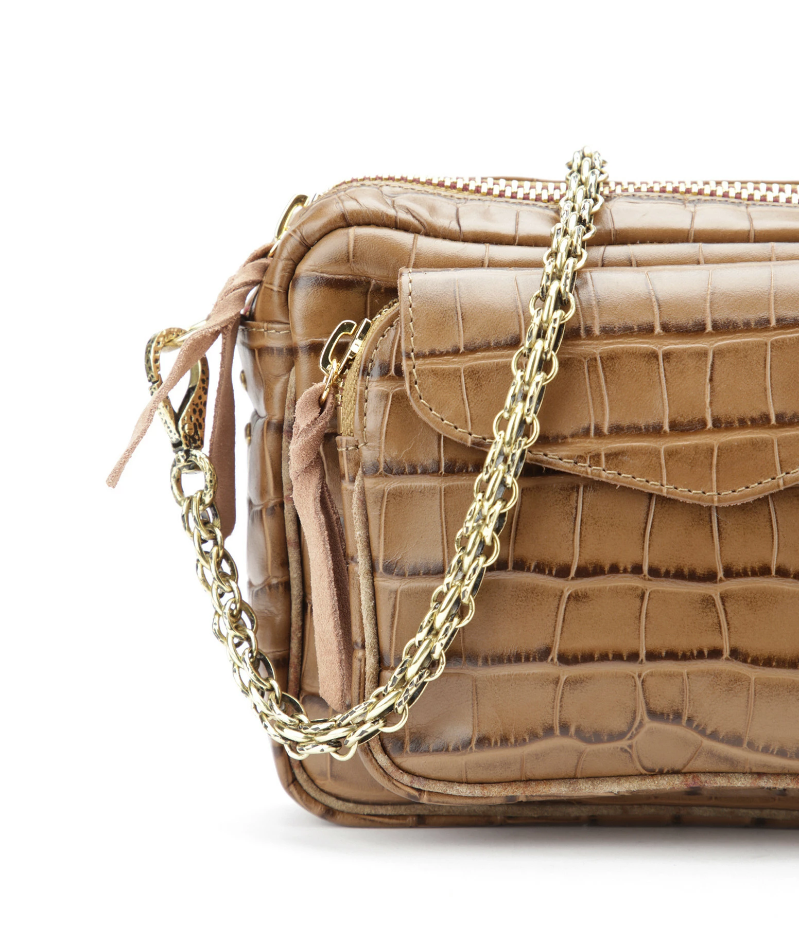 CLARIS VIROT Sac Charly Cuir Tabac 5 CLARIS VIROT Sac Charly Cuir Tabac – Image 3