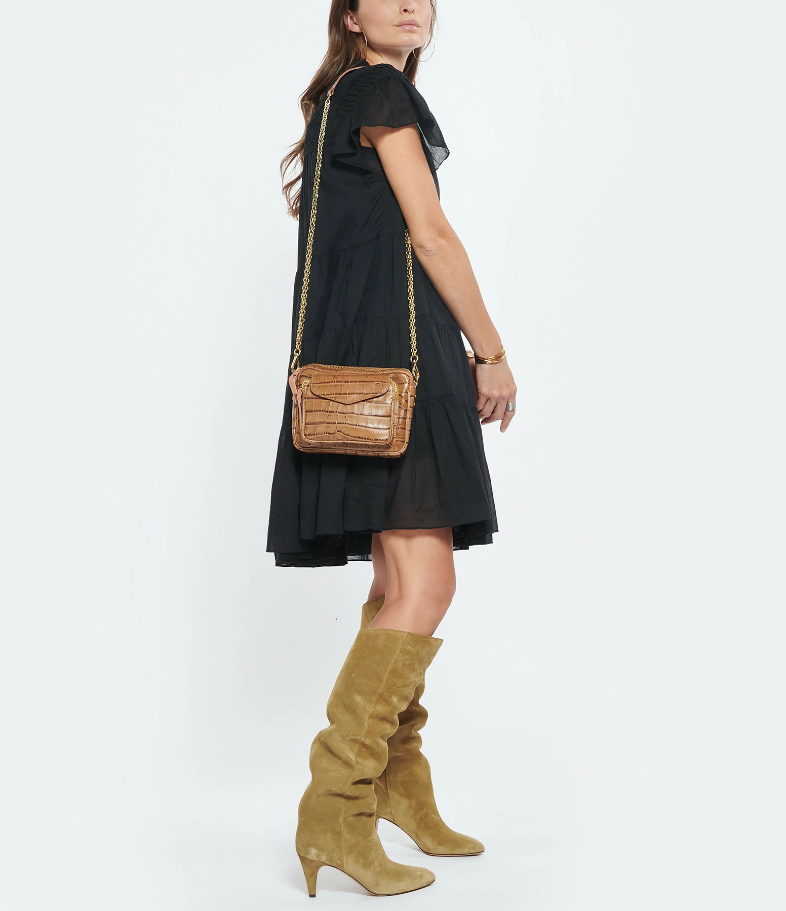 CLARIS VIROT Sac Charly Cuir Tabac 7 CLARIS VIROT Sac Charly Cuir Tabac – Image 5