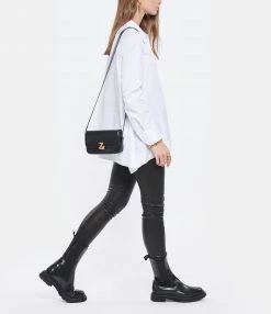 ZADIG & VOLTAIRE Sac ZV Initiale Le Mini Cuir Noir -jerome dreyfuss shop unnamed file 736