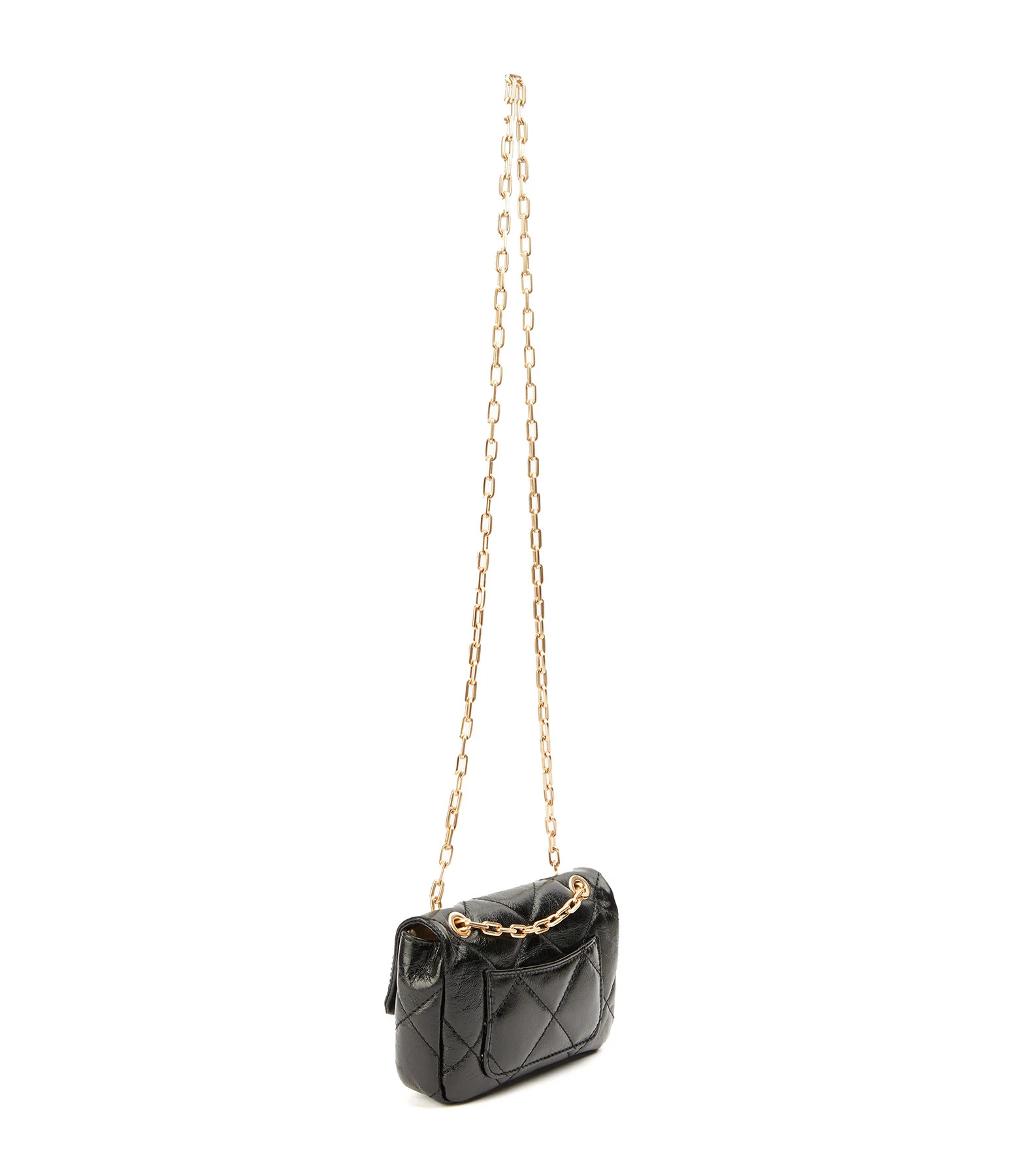 VANESSA BRUNO Sac Nano Moon Cuir Vachette Noir 4 VANESSA BRUNO Sac Nano Moon Cuir Vachette Noir – Image 2