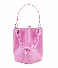 GANNI Sac Seau Cuir Recyclé Cyclamen
