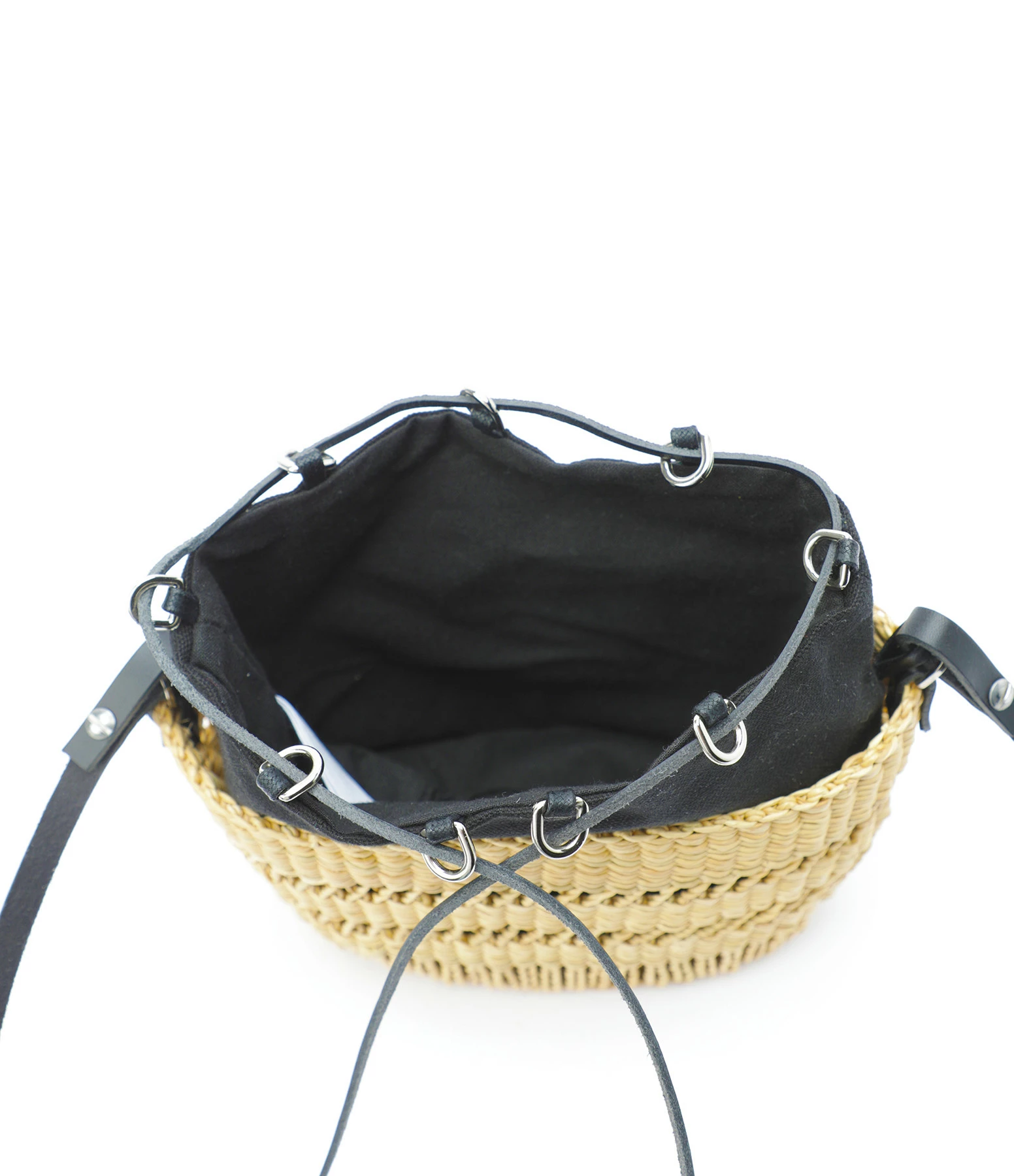 MUUN Panier Mini Minette Naturel Noir 5 MUUN Panier Mini Minette Naturel Noir – Image 3