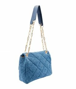 Alternative view of VANESSA BRUNO Sac Moon MM Lin Indigo
