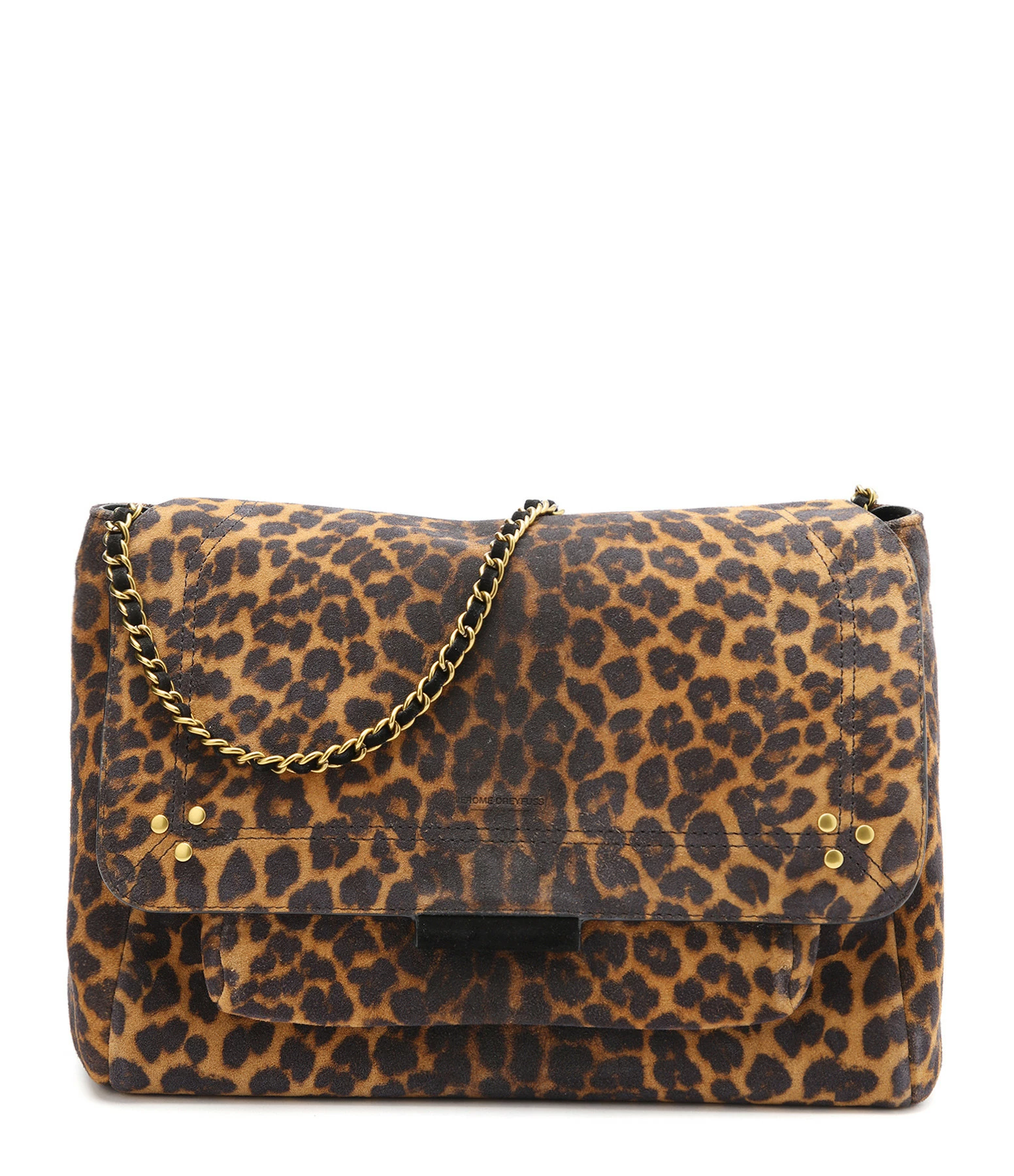 JEROME DREYFUSS Sac Lulu L Cuir Suédé Léopard 3 JEROME DREYFUSS Sac Lulu L Cuir Suédé Léopard