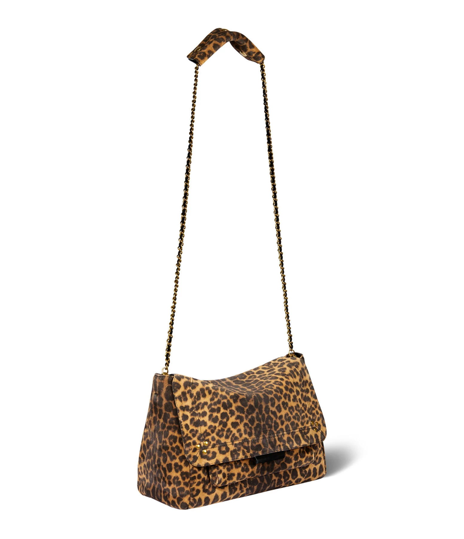 JEROME DREYFUSS Sac Lulu L Cuir Suédé Léopard 6 JEROME DREYFUSS Sac Lulu L Cuir Suédé Léopard – Image 4