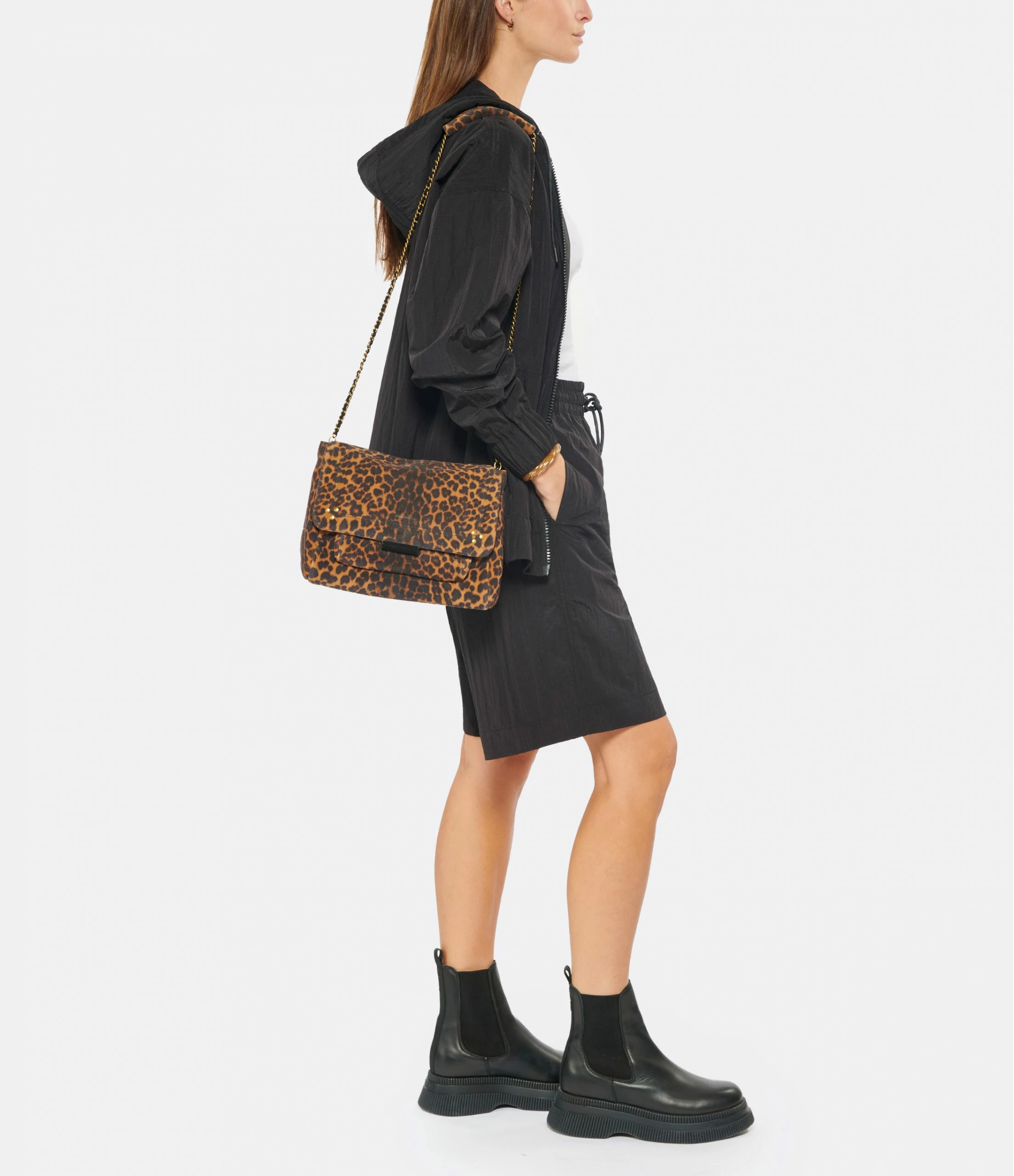 JEROME DREYFUSS Sac Lulu L Cuir Suédé Léopard 8 JEROME DREYFUSS Sac Lulu L Cuir Suédé Léopard – Image 6