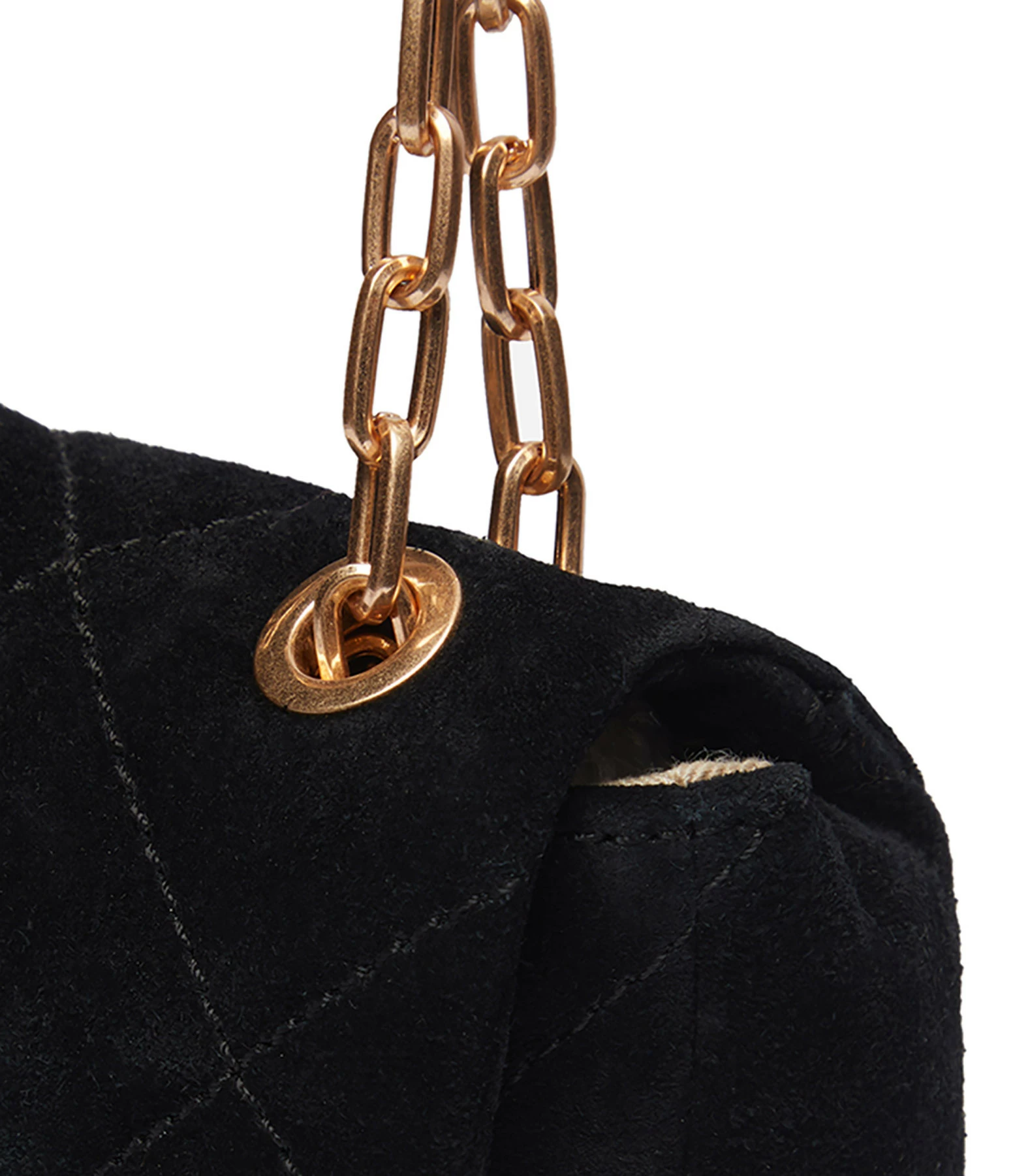 VANESSA BRUNO Sac Nano Moon Cuir Suédé Noir 4 VANESSA BRUNO Sac Nano Moon Cuir Suédé Noir – Image 2
