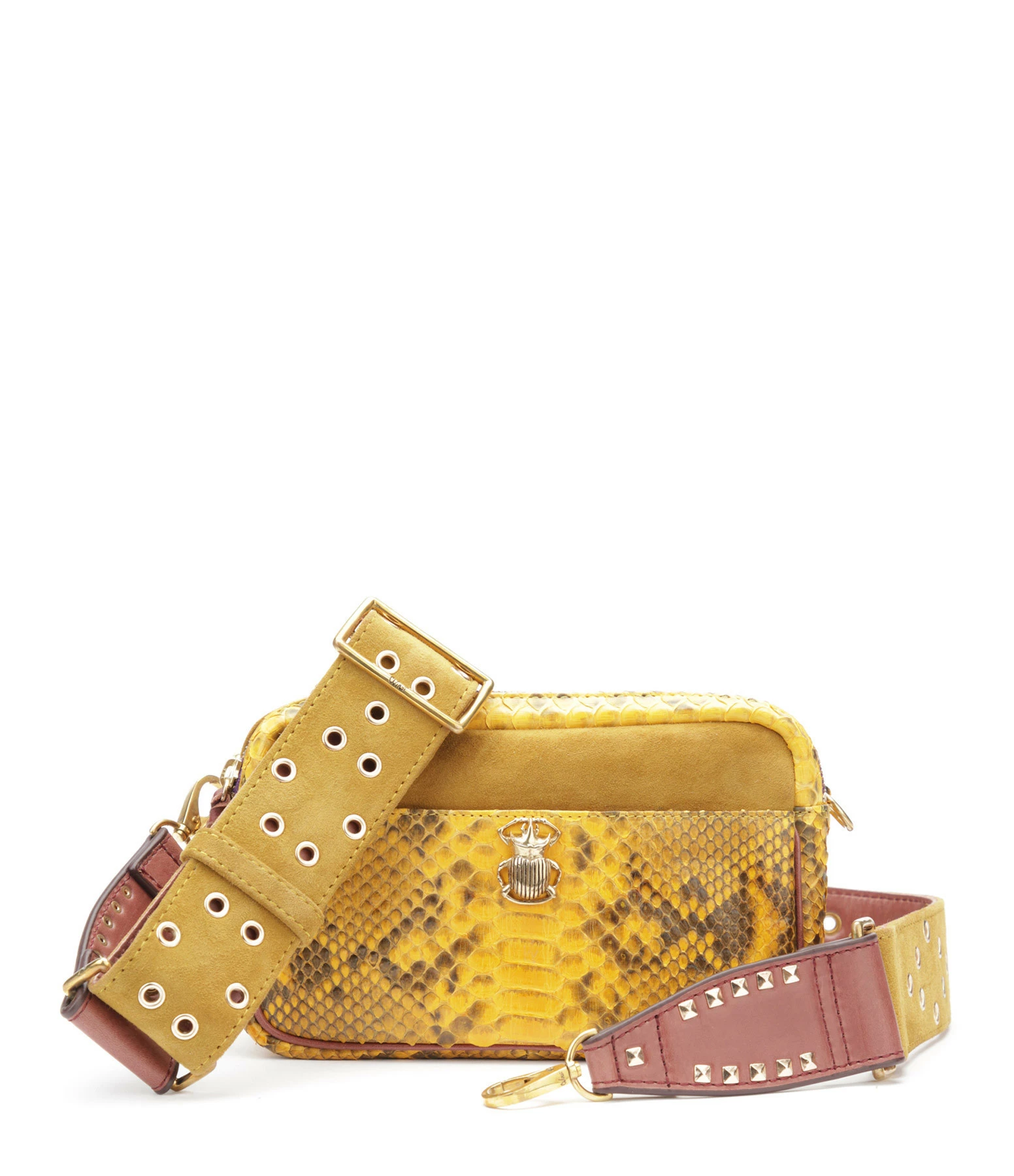 CLARIS VIROT Sac Lily Python Safran 4 CLARIS VIROT Sac Lily Python Safran – Image 2