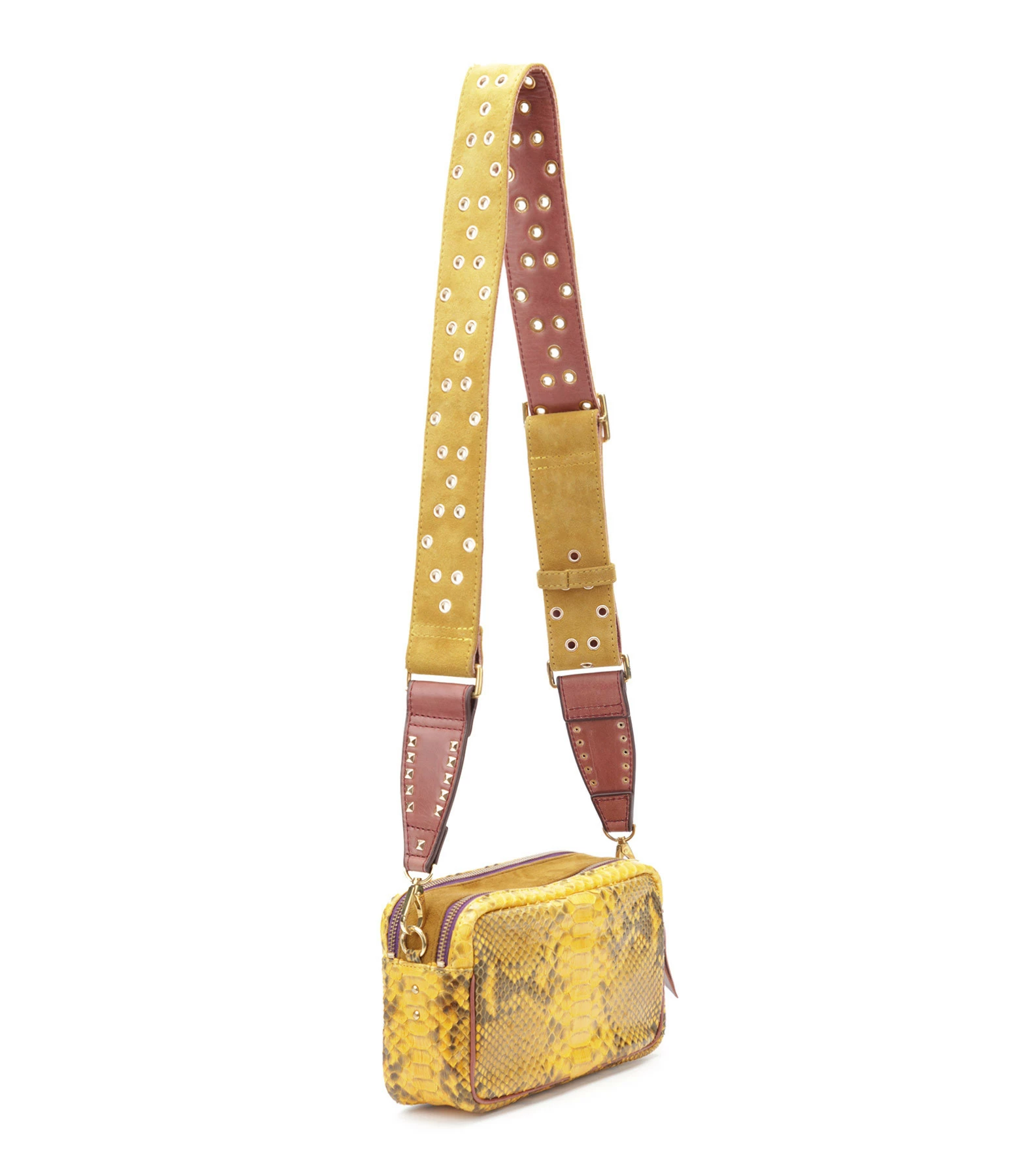 CLARIS VIROT Sac Lily Python Safran 5 CLARIS VIROT Sac Lily Python Safran – Image 3