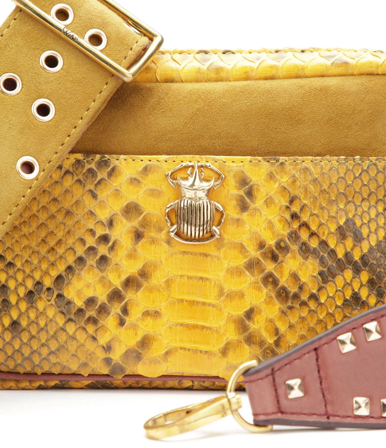 CLARIS VIROT Sac Lily Python Safran 6 CLARIS VIROT Sac Lily Python Safran – Image 4