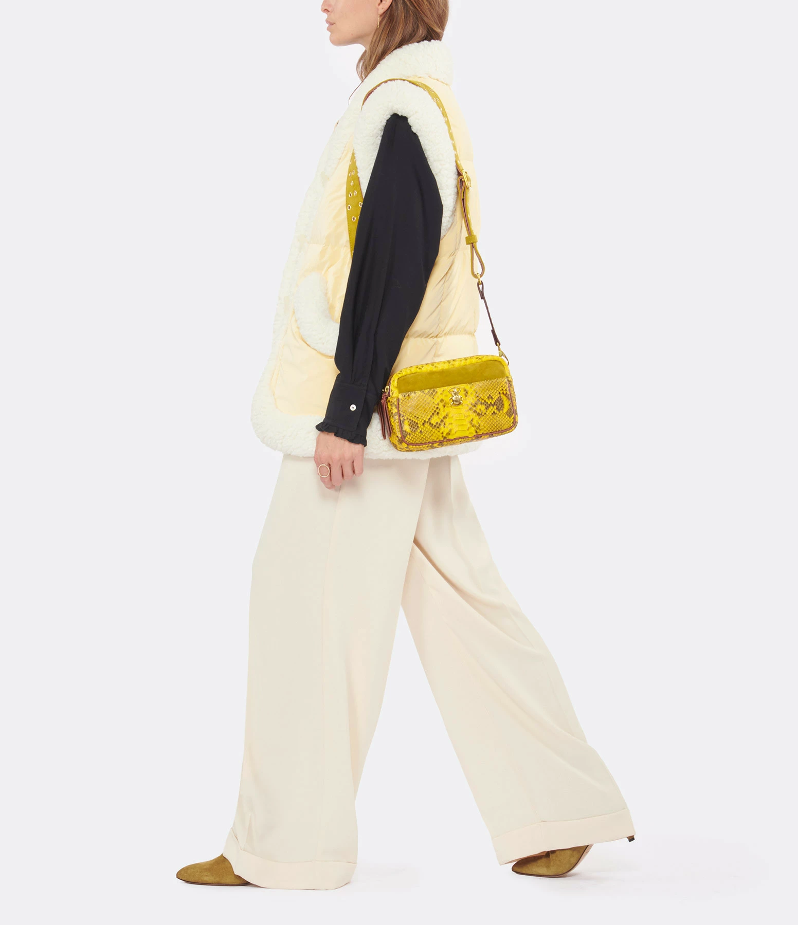 CLARIS VIROT Sac Lily Python Safran 8 CLARIS VIROT Sac Lily Python Safran – Image 6
