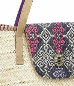 CLARIS VIROT Panier Zoé Sumba Indigo Cuir Sable 11 CLARIS VIROT Panier Zoé Sumba Indigo Cuir Sable -jerome dreyfuss shop unnamed file 87