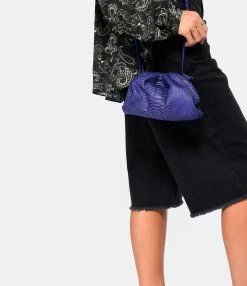 SISTA PARIS Sac Baby Uniq Cuir Souple Python Bleu Noir -jerome dreyfuss shop unnamed file 878