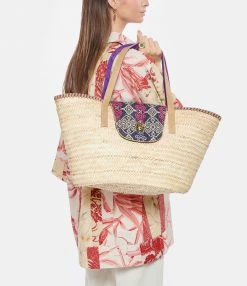 CLARIS VIROT Panier Zoé Sumba Indigo Cuir Sable 12 CLARIS VIROT Panier Zoé Sumba Indigo Cuir Sable -jerome dreyfuss shop unnamed file 88