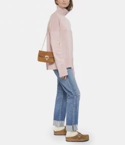VANESSA BRUNO Sac Nano Moon Cuir Suédé Noisette -jerome dreyfuss shop unnamed file 885