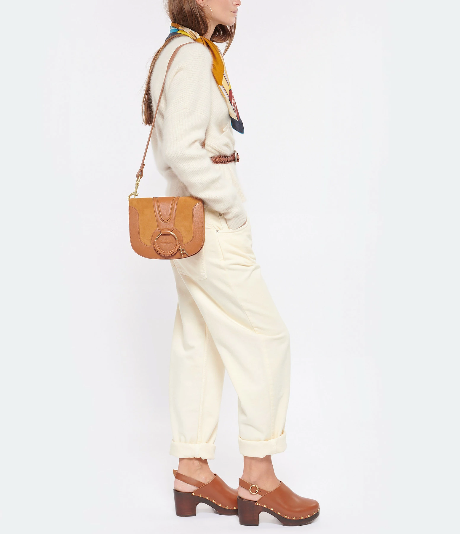 SEE BY CHLOE Sac Hana Double Cuir Caramel 8 SEE BY CHLOE Sac Hana Double Cuir Caramel – Image 6