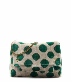 JEROME DREYFUSS Sac Lulu M Velours Imprimé Pois, Capsule Velours