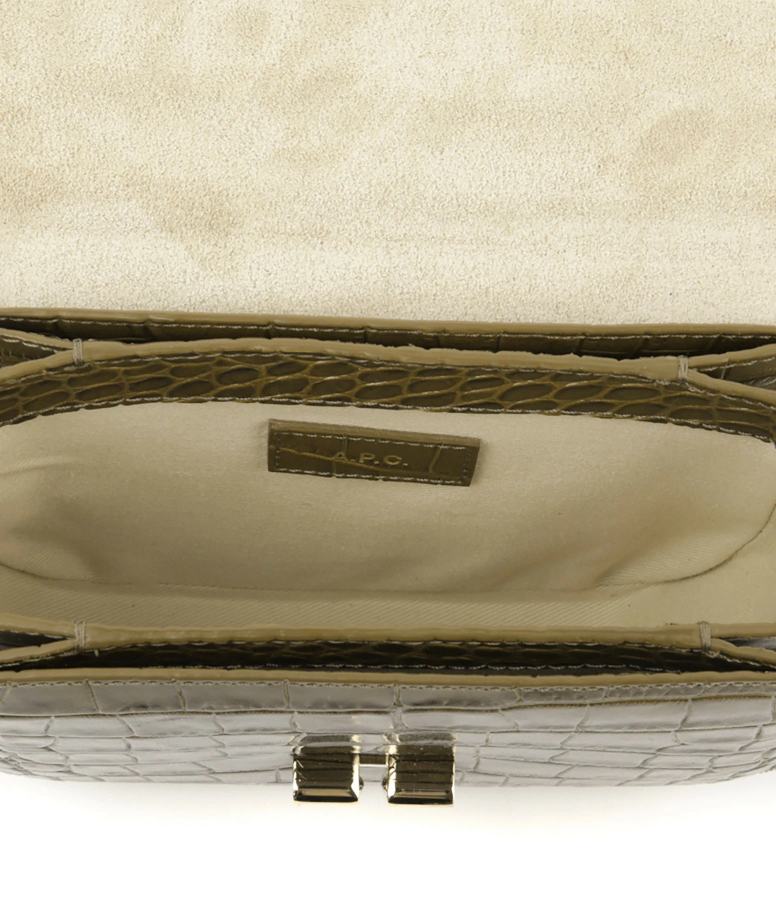 A.P.C. Sac Grace Mini Cuir Embossé Croco Olive 5 A.P.C. Sac Grace Mini Cuir Embossé Croco Olive – Image 3