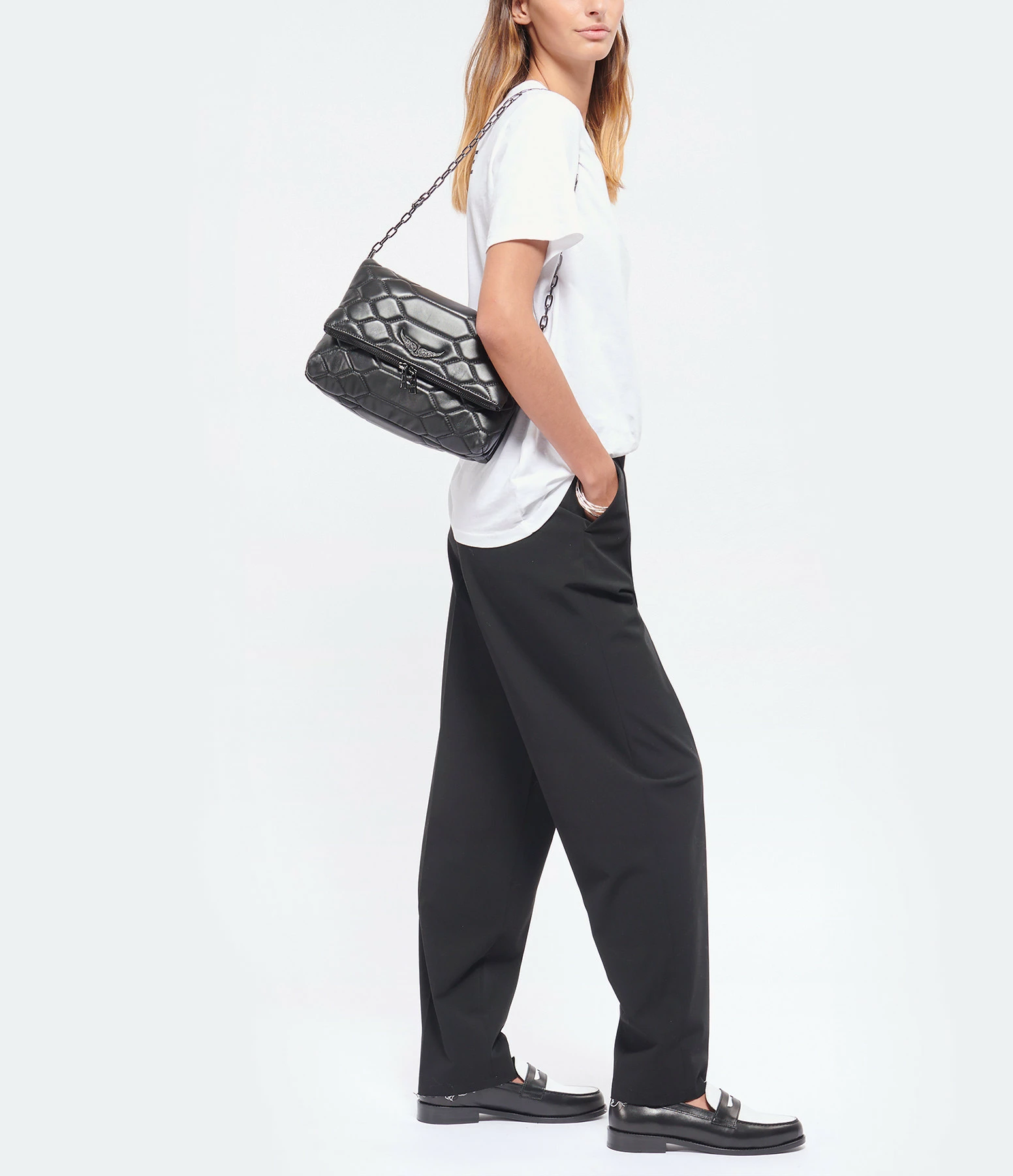 ZADIG & VOLTAIRE Sac Rocky XL Mat Cuir Noir 7 ZADIG & VOLTAIRE Sac Rocky XL Mat Cuir Noir – Image 5