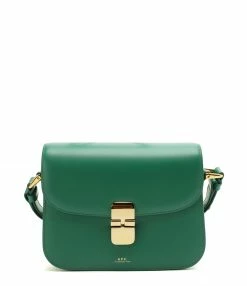 A.P.C. Sac Grace Mini Cuir Lisse Vert