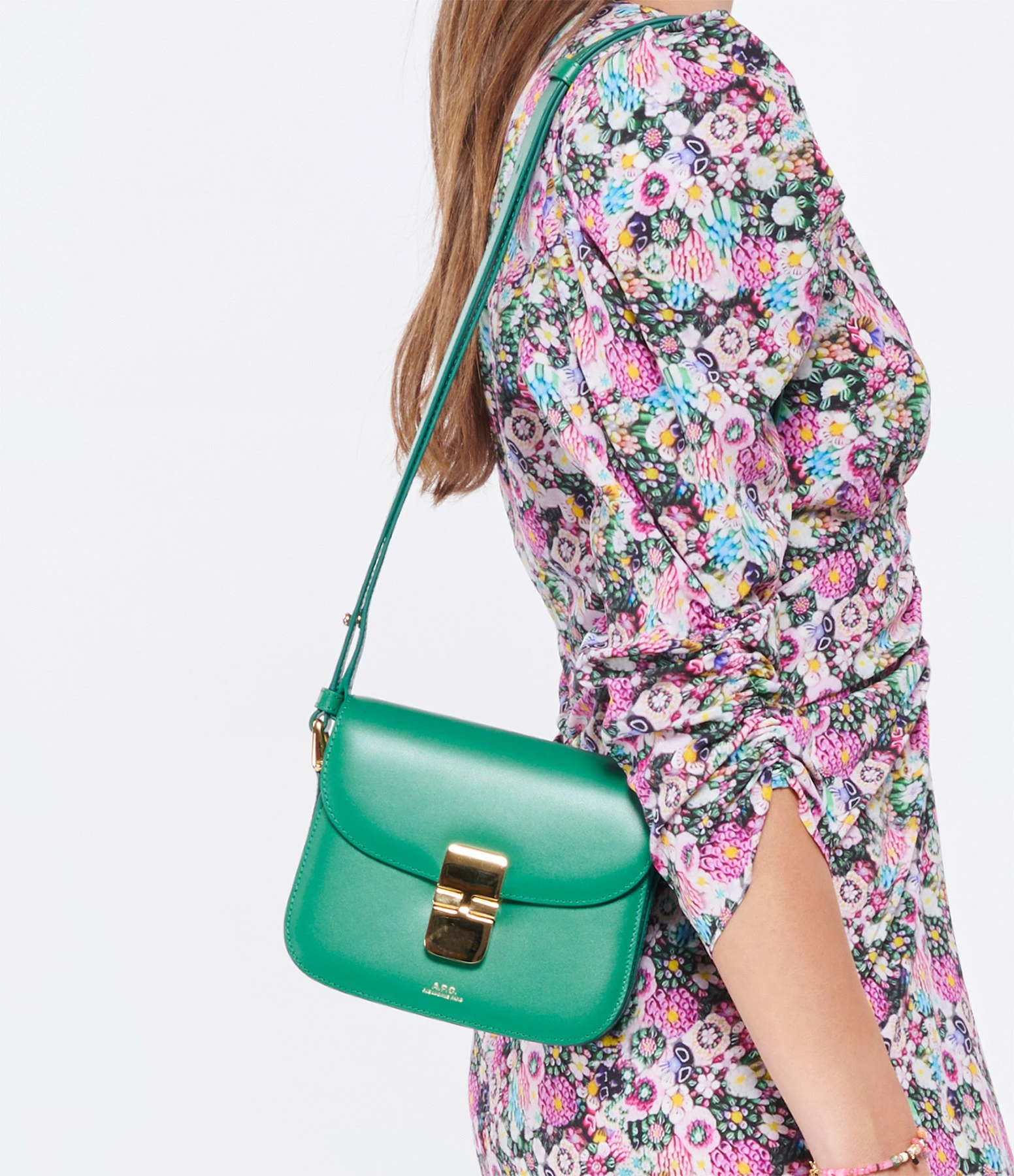 A.P.C. Sac Grace Mini Cuir Lisse Vert 7 A.P.C. Sac Grace Mini Cuir Lisse Vert – Image 5