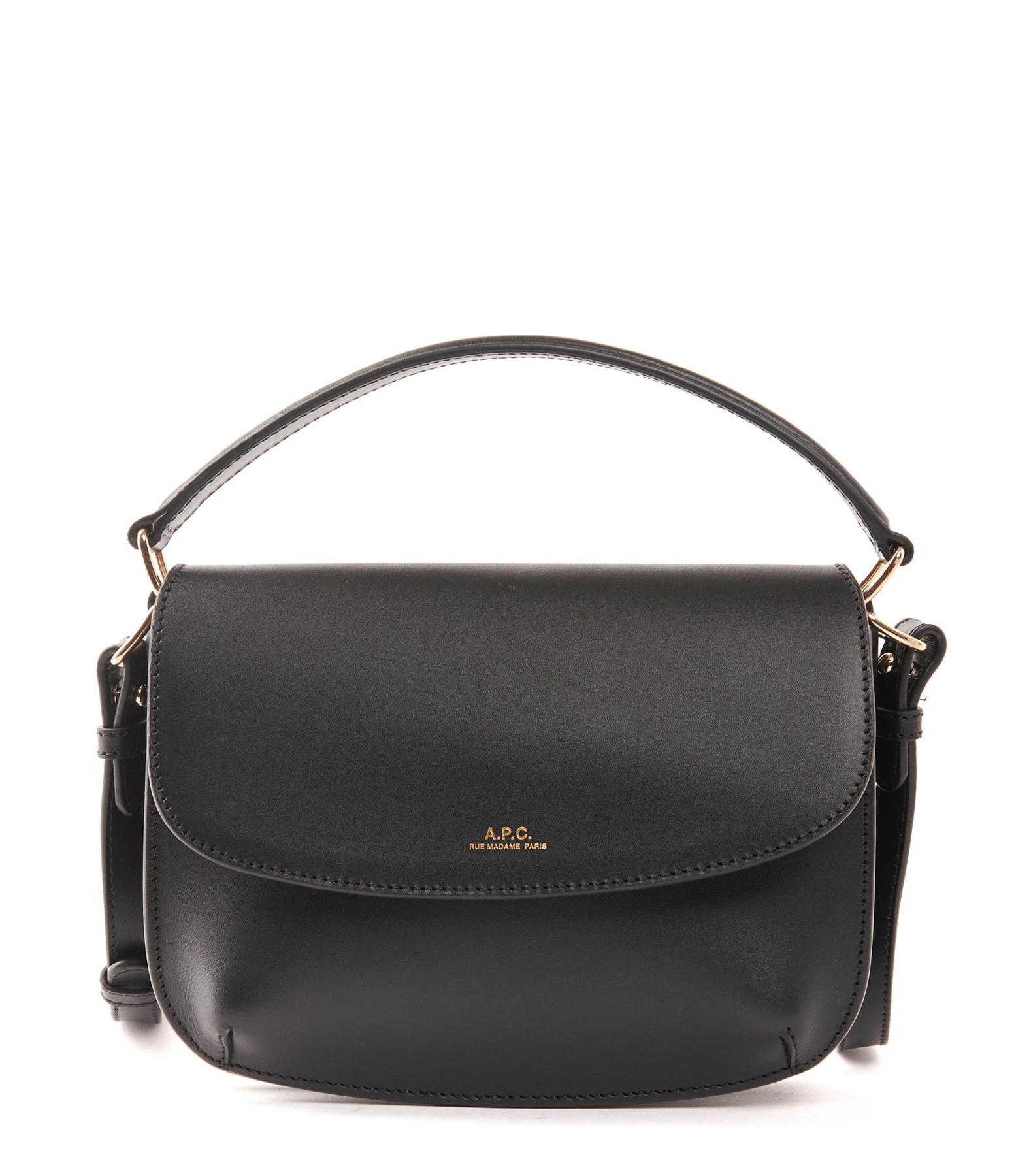 A.P.C. Sac Sarah Épaule Sangle Mini Cuir Noir 3 A.P.C. Sac Sarah Épaule Sangle Mini Cuir Noir