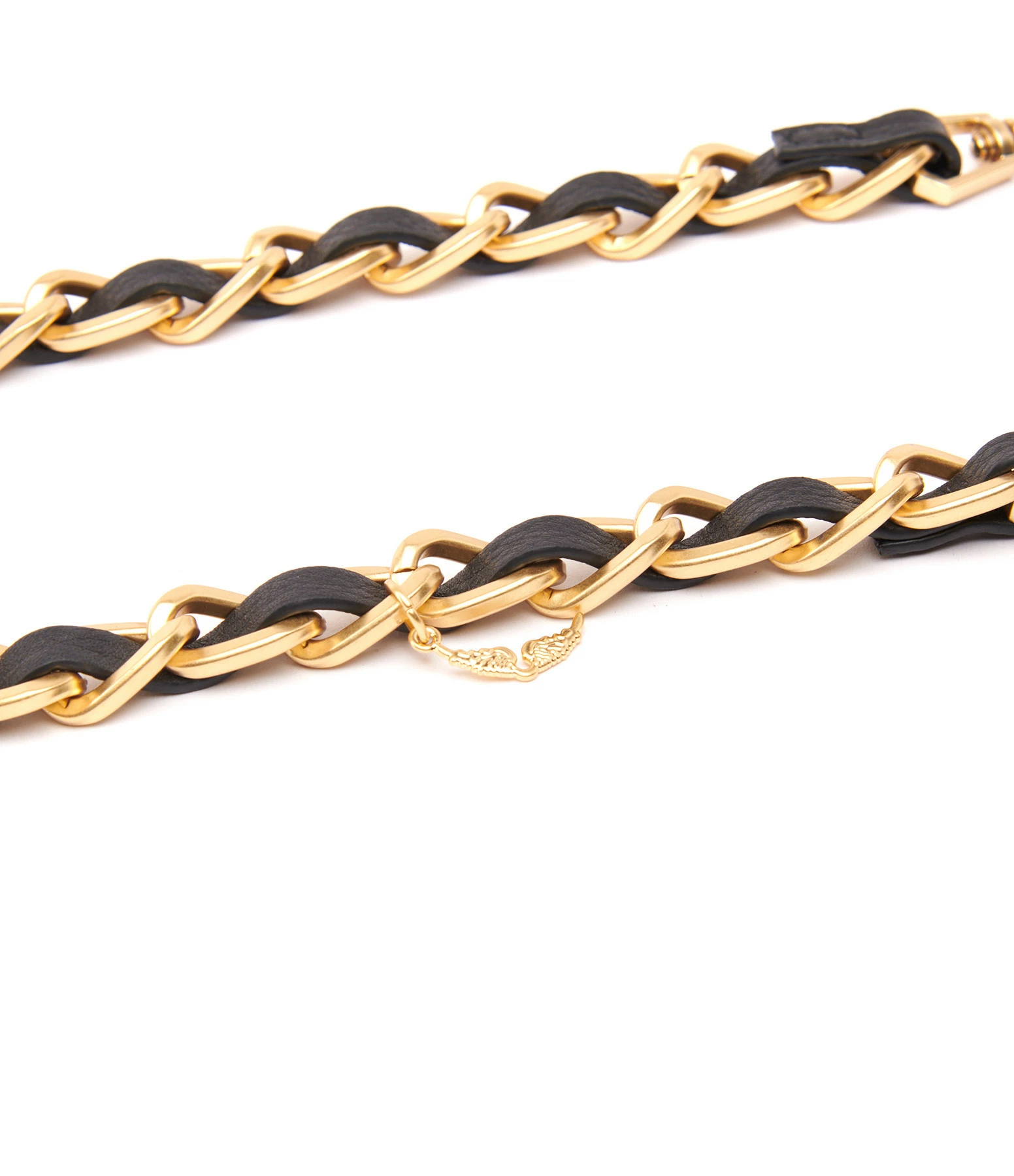 ZADIG & VOLTAIRE Bandoulière Chaîne Cuir Grainé Noir Doré 5 ZADIG & VOLTAIRE Bandoulière Chaîne Cuir Grainé Noir Doré – Image 3